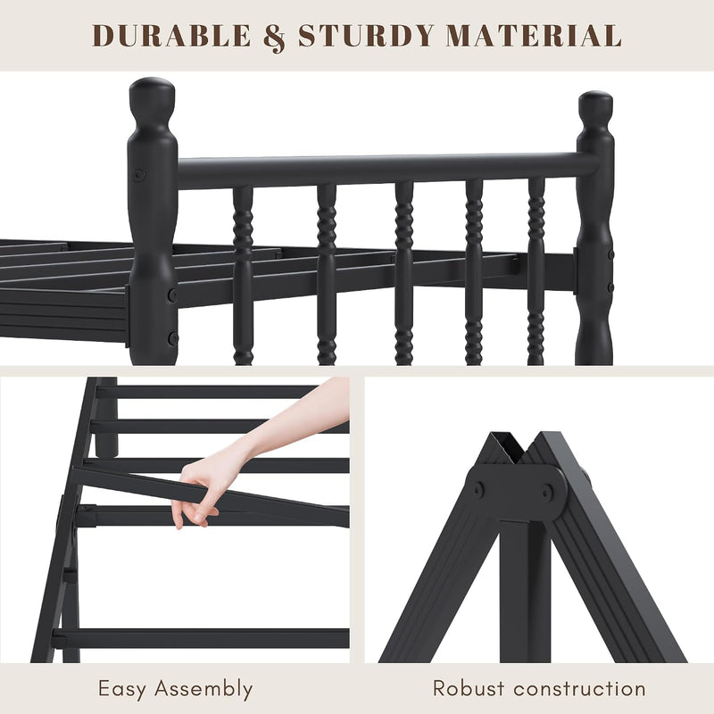 Metal Bed Frame Modern Style with Headboard