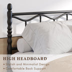 Metal Bed Frame Modern Style with Headboard