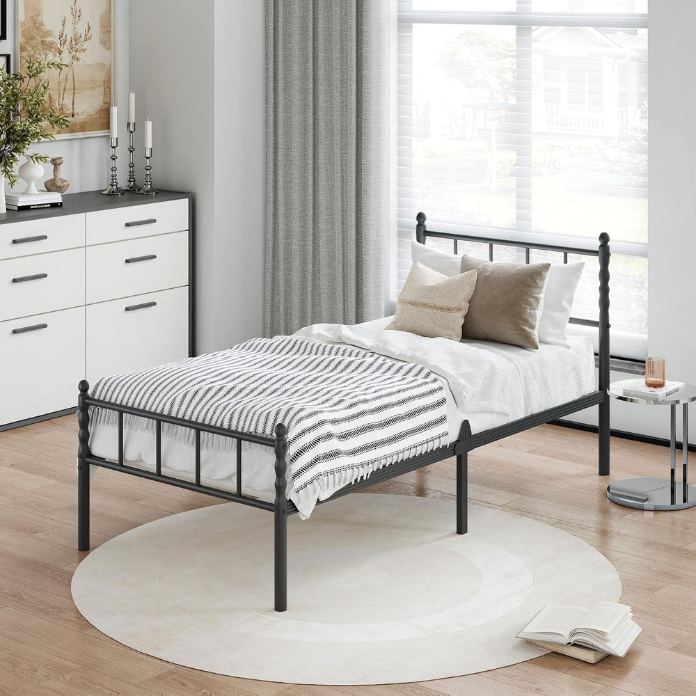 Metal Bed Frame Modern Style with Headboard