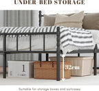 Metal Bed Frame Modern Style with Headboard