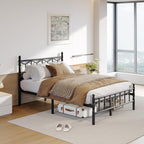 Metal Bed Frame Modern Style with Headboard