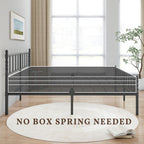 Metal Bed Frame Modern Style with Headboard