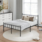 Metal Bed Frame Modern Style with Headboard