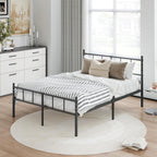 Metal Bed Frame Modern Style with Headboard