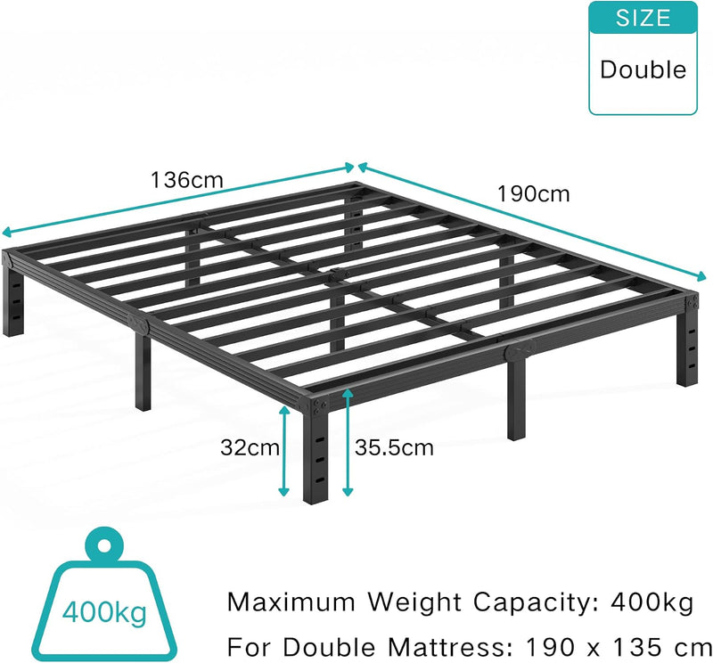 Metal Bed Frame Platform Frames with Underbed Storage