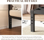 Metal Bed Frame Platform Frames with Underbed Storage