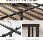 Metal Bed Frame Platform Frames with Underbed Storage