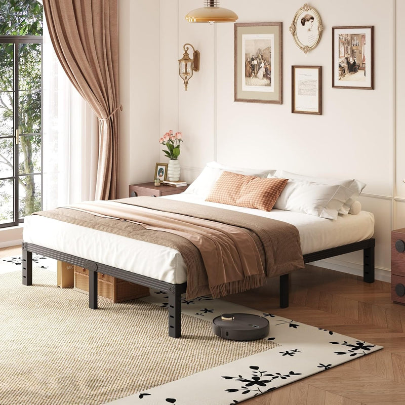 Metal Bed Frame Platform Frames with Underbed Storage