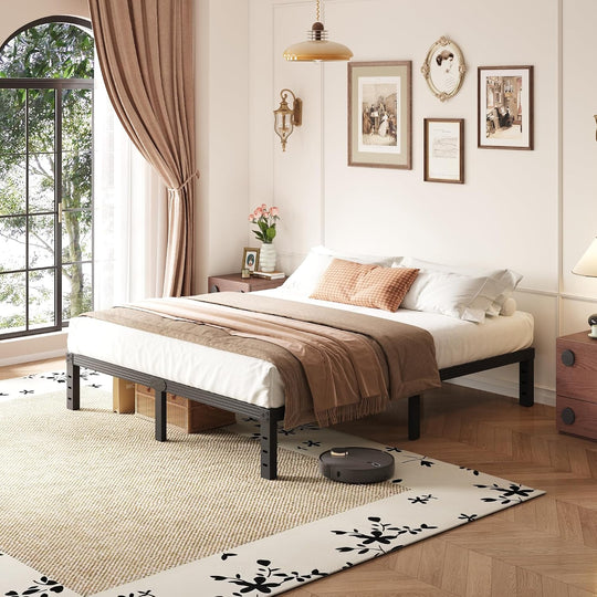 Metal Bed Frame Platform Frames with Underbed Storage