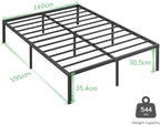 Metal Bed Frame Platform Steel Slat Support