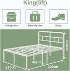 Metal Bed Frame with Curved Headboard 3FT