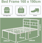 Metal Bed Frame with Curved Headboard 3FT