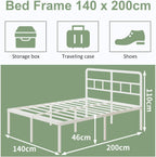 Metal Bed Frame with Curved Headboard 3FT