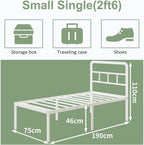 Metal Bed Frame with Curved Headboard 3FT