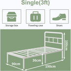 Metal Bed Frame with Headboard
