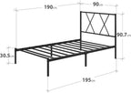 Metal Bed Frame with Headboard