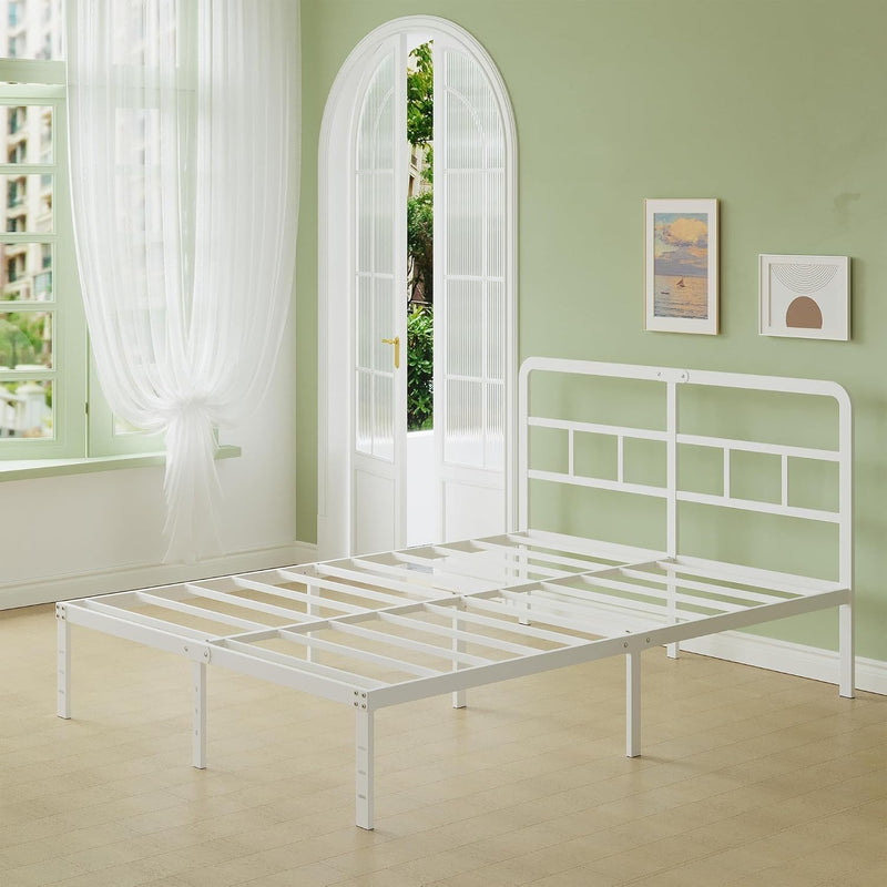 Metal Bed Frame with Headboard