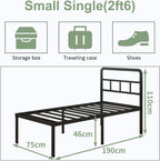 Metal Bed Frame with Headboard