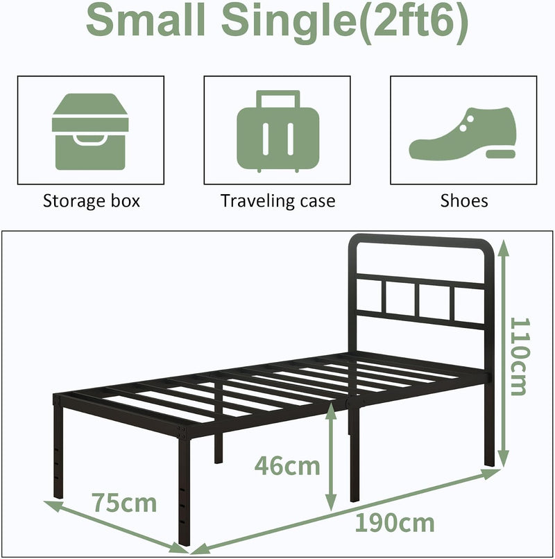Metal Bed Frame with Headboard