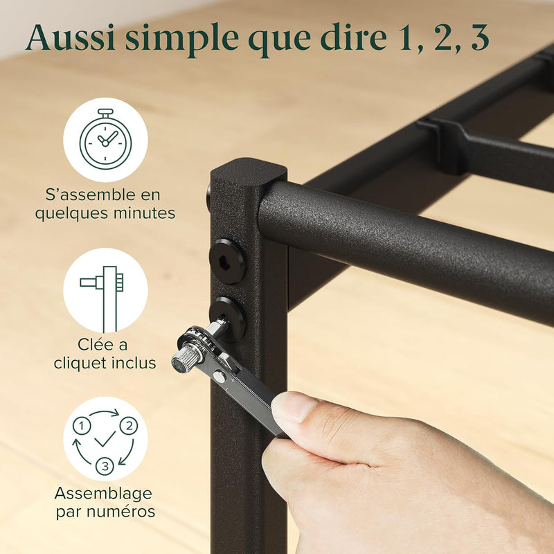 Metal Bed Frame with Headboard