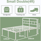 Metal Bed Frame with Headboard