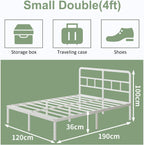Metal Bed Frame with Headboard