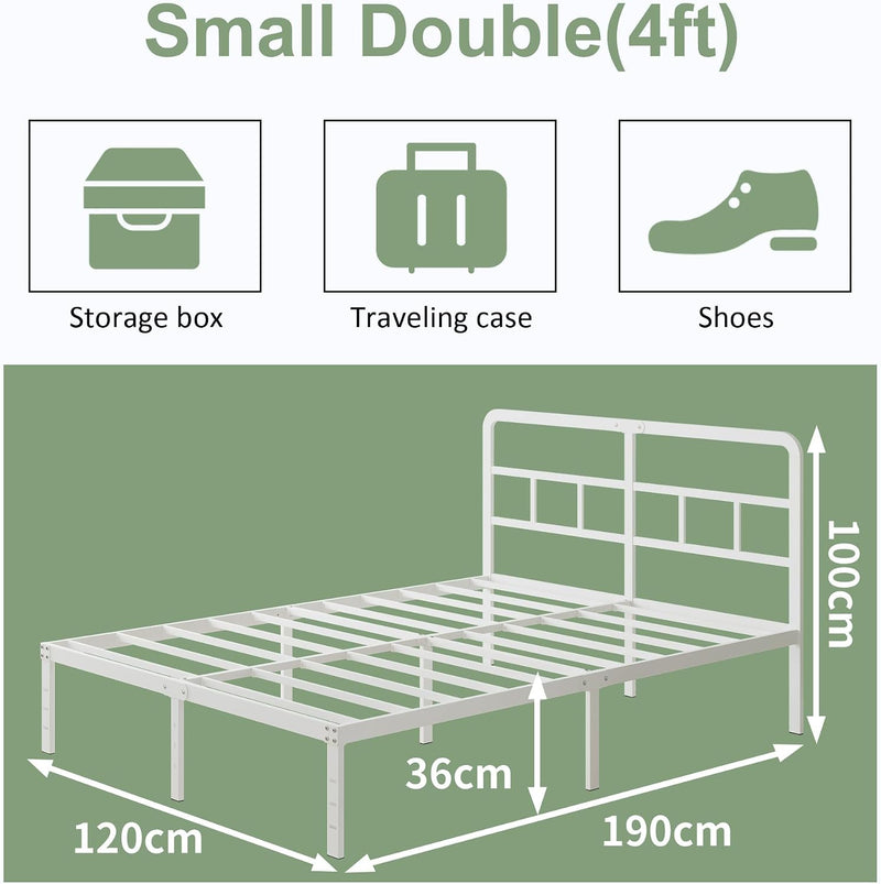 Metal Bed Frame with Headboard