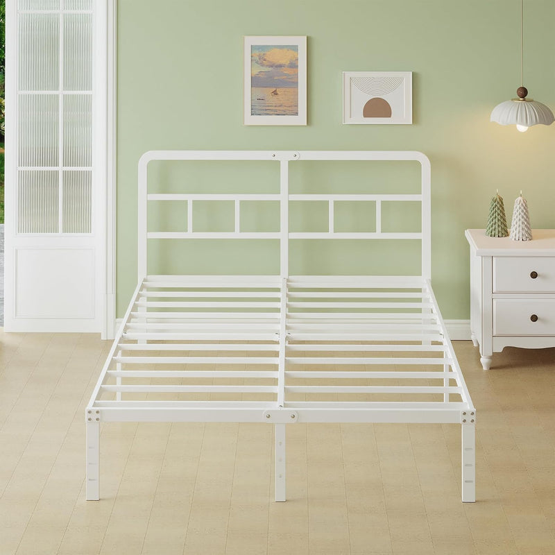 Metal Bed Frame with Headboard