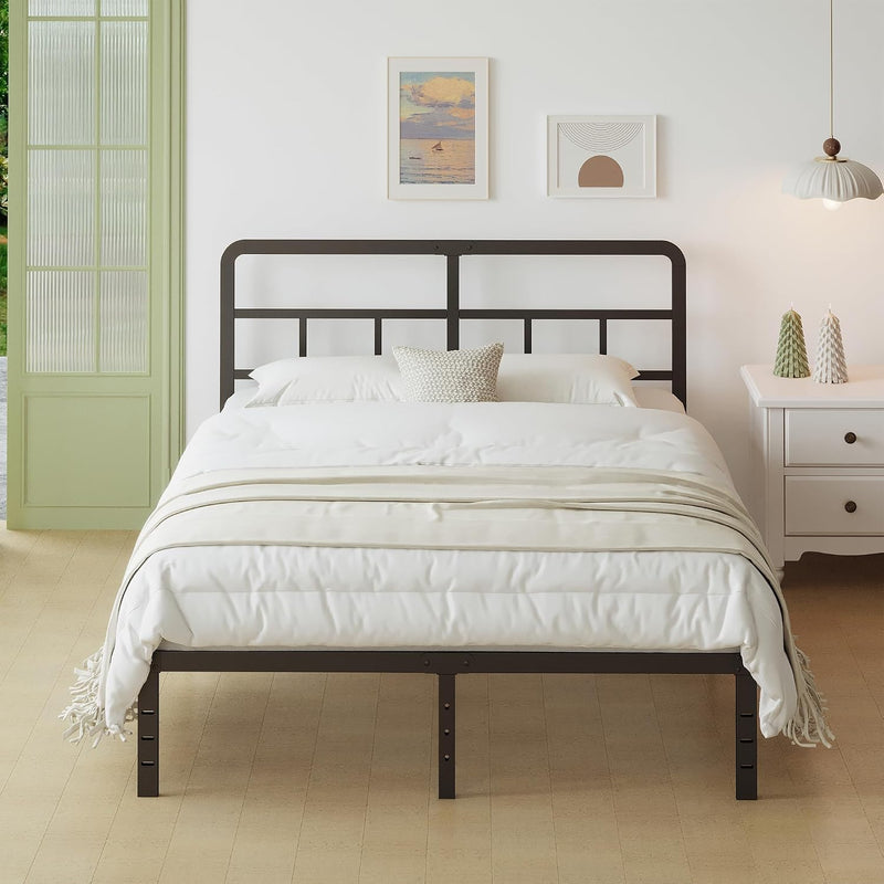 Metal Bed Frame with Headboard