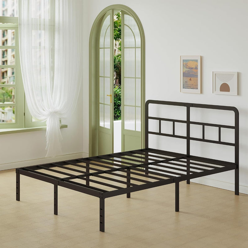 Metal Bed Frame with Headboard