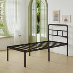 Metal Bed Frame with Headboard