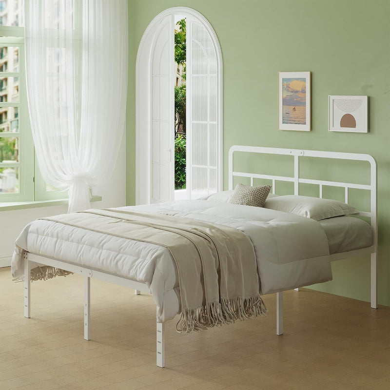 Metal Bed Frame with Headboard