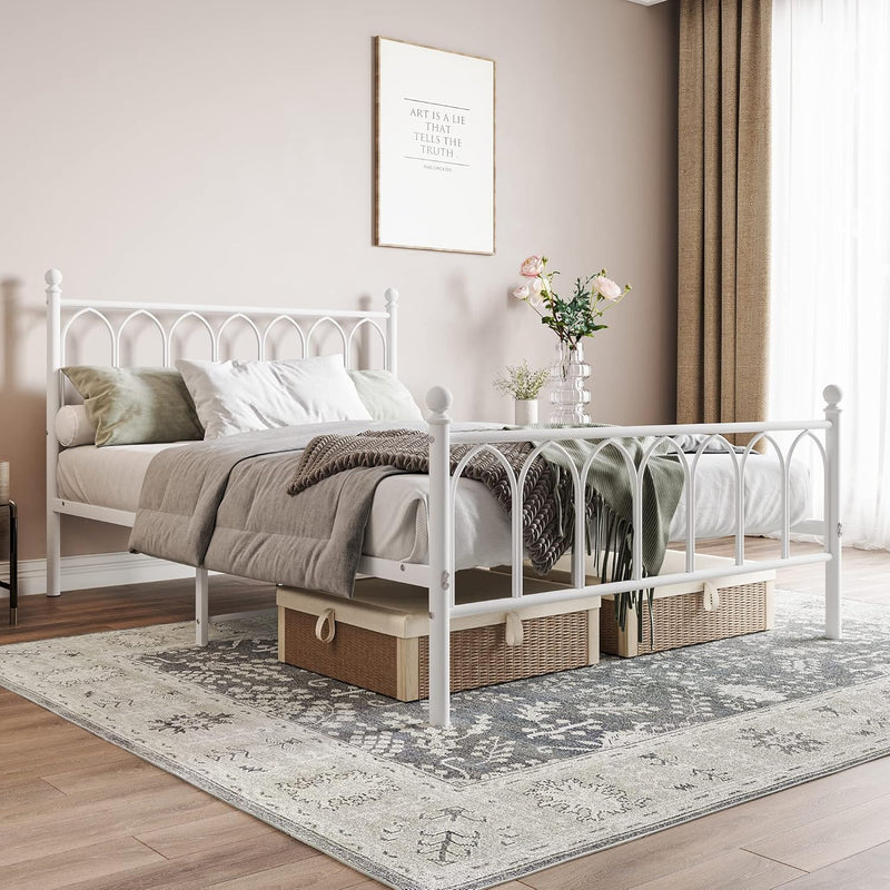 Metal Bed Frame with Headboard