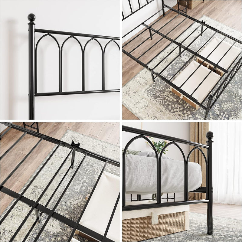 Metal Bed Frame with Headboard