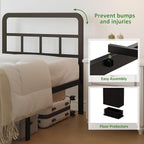 Metal Bed Frame with Headboard 36CM High