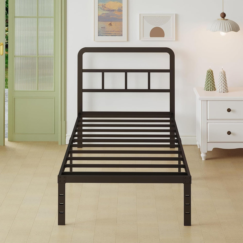 Metal Bed Frame with Headboard 36CM High