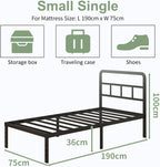 Metal Bed Frame with Headboard 36CM High