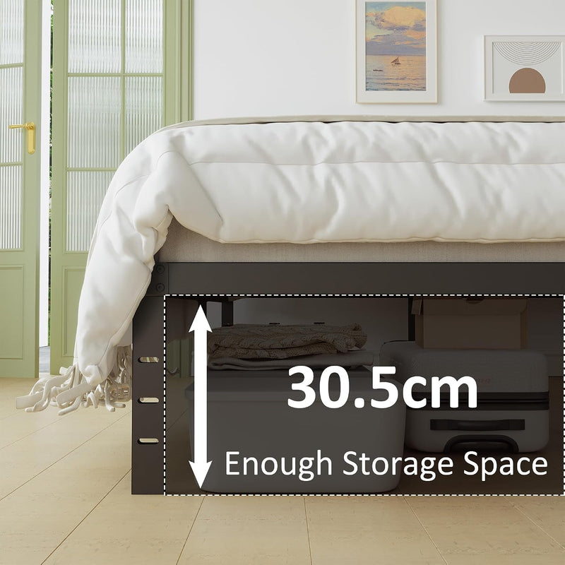 Metal Bed Frame with Headboard 36CM High