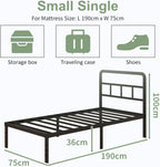 Metal Bed Frame with Headboard 46CM High