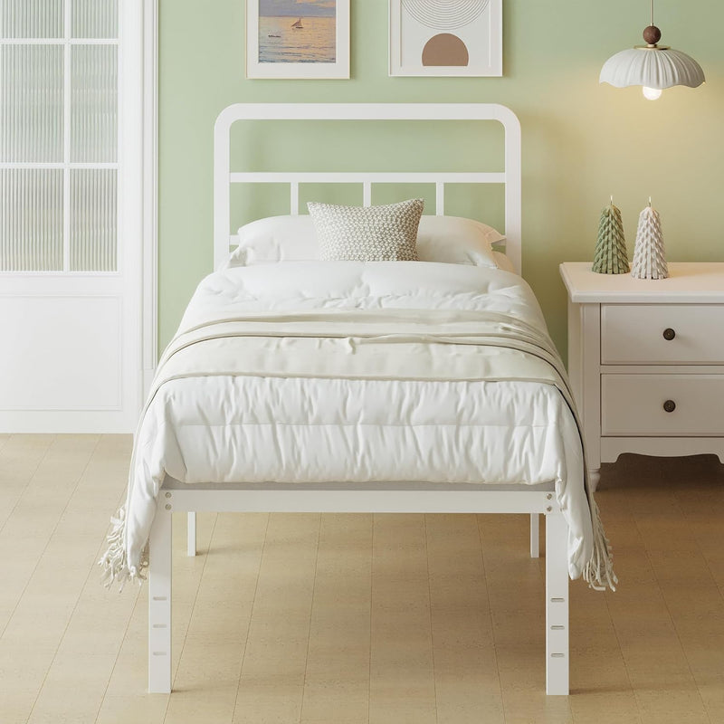 Metal Bed Frame with Headboard 46CM High