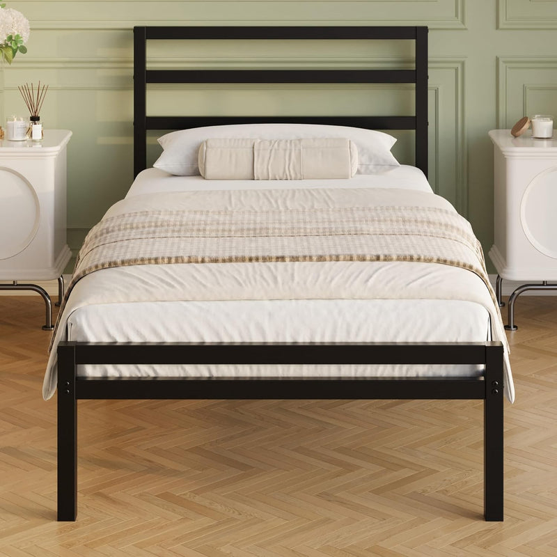 Metal Bed Frame with Headboard and Footboard