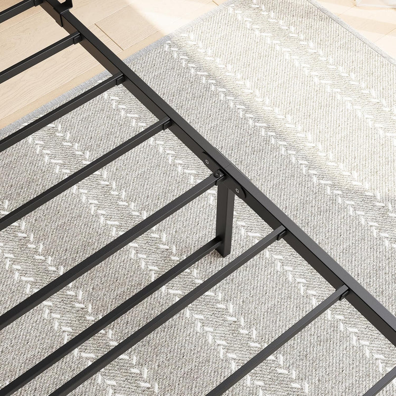 Metal Bed Frame with Modern MDF Headboard Sturdy