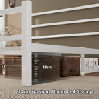 Metal Bed Frame with Stylish Headboard and Footboard