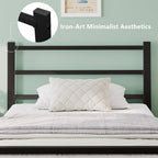 Metal Bed Frame with Stylish Headboard and Footboard