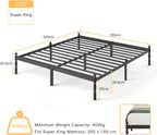 Metal Bed Frame with Underbed Storage and Steel