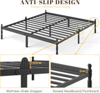 Metal Bed Frame with Underbed Storage and Steel
