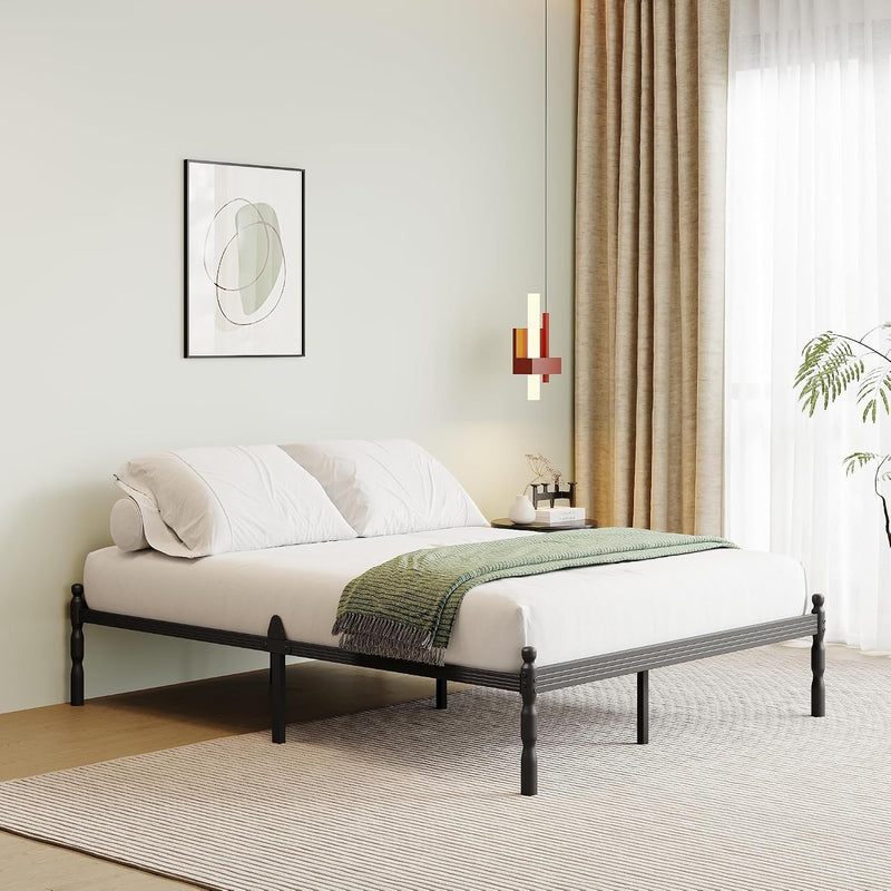 Metal Bed Frame with Underbed Storage and Steel