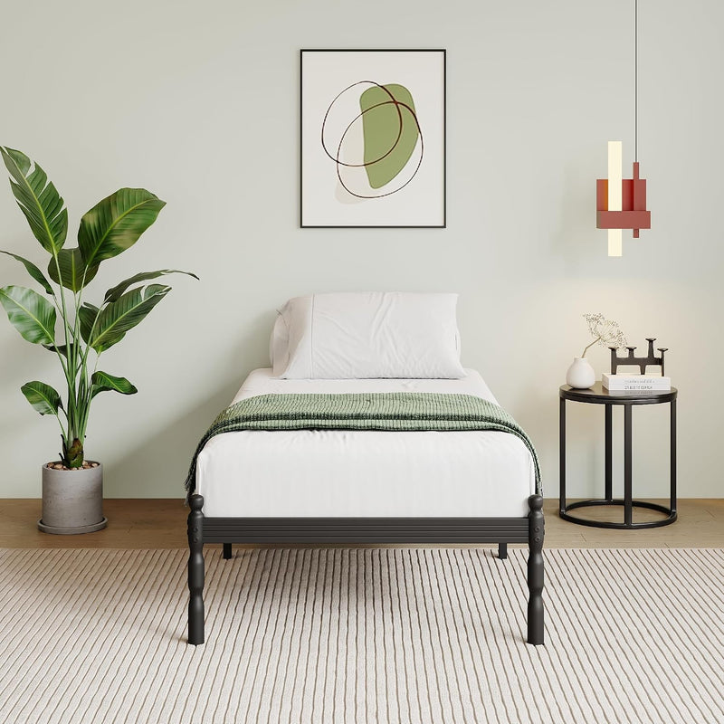 Metal Bed Frame with Underbed Storage and Steel