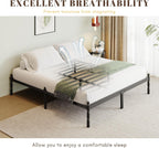Metal Bed Frame with Underbed Storage and Steel