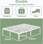 Metal Bed with Round Legs 36 Height Frame